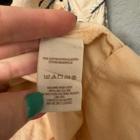 Free People Fleur Du Jour Embroidered Tunic Mini Dress Off Shoulder size Small - Picture 6 of 7